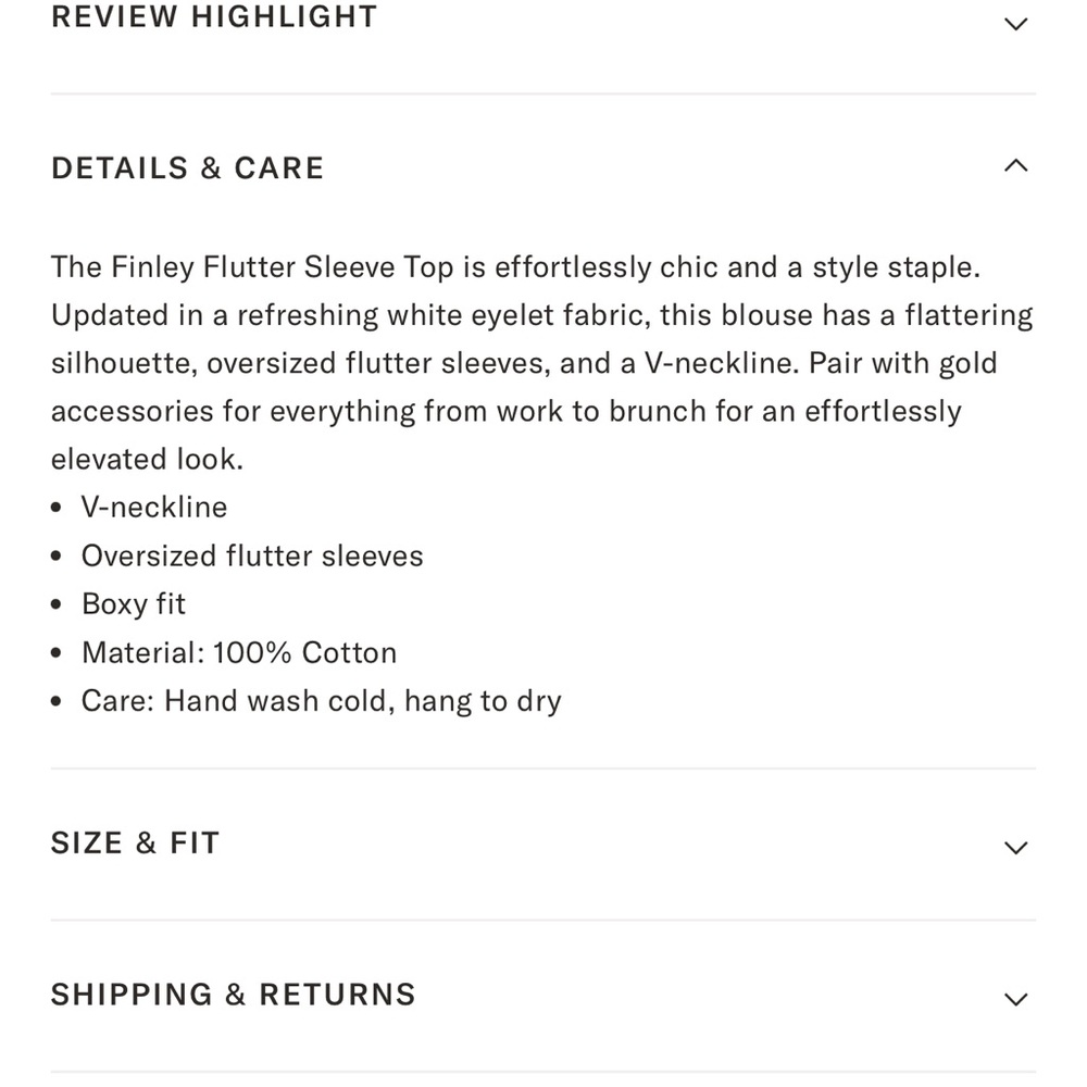 Tuckernuck White Eyelet Finley Flutter Sleeve Shirt - Picture 8 of 9